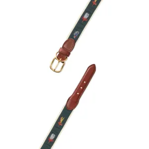 Green Salt Flies Motif Dog Collar