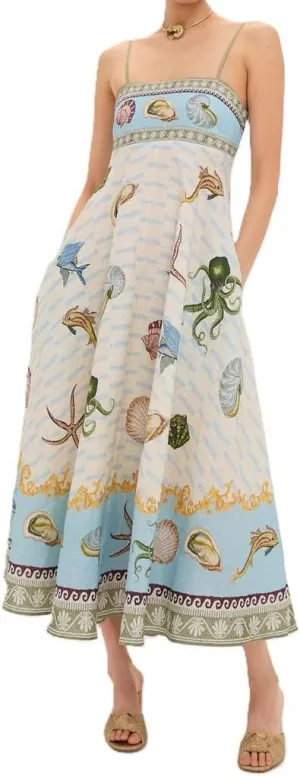 Melliflo Womens Printed Boho Maxi Dress Sleeveless Spaghetti Straps A Line Long Dress Summer Beach Vacation Swing Sundress