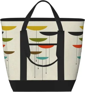 mid century modern prints Print Tote Bag Adult Heavy Duty For Picnic Beach Camping Large Capacity Insulated Tote Bag