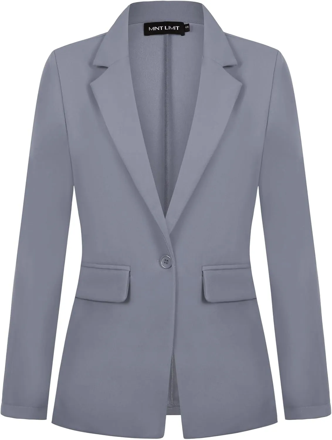 MINTLIMIT Blazers for Women One Button Jacket Suits Notched Lapel Classic Casual Formal Long Sleeve Blazer with Pockets