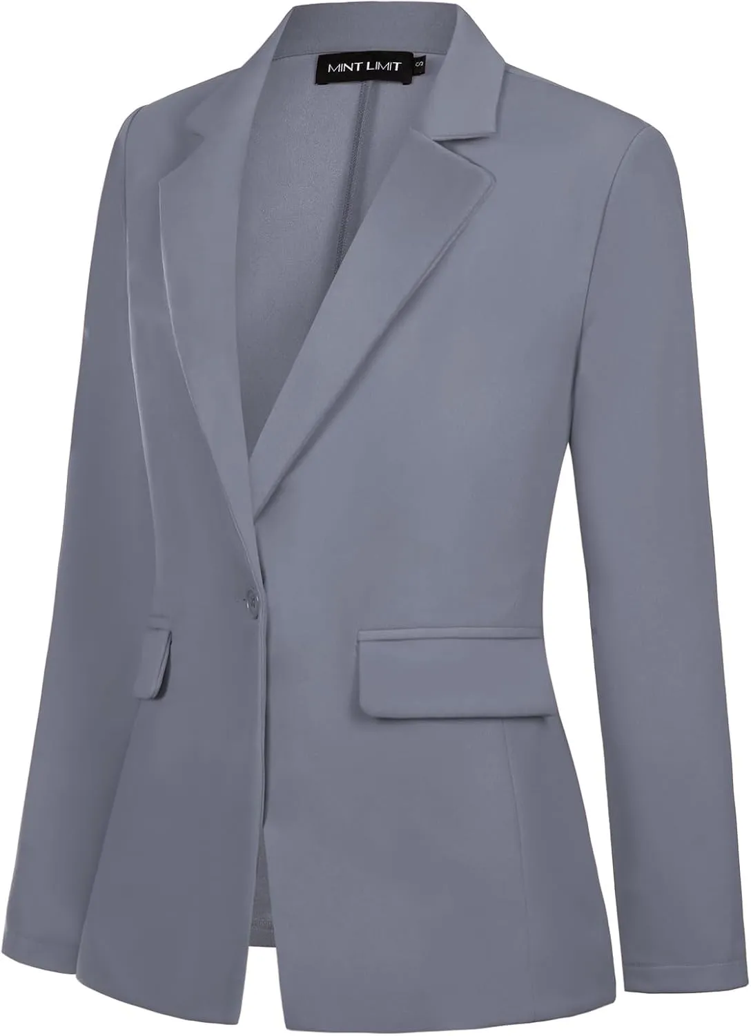 MINTLIMIT Blazers for Women One Button Jacket Suits Notched Lapel Classic Casual Formal Long Sleeve Blazer with Pockets