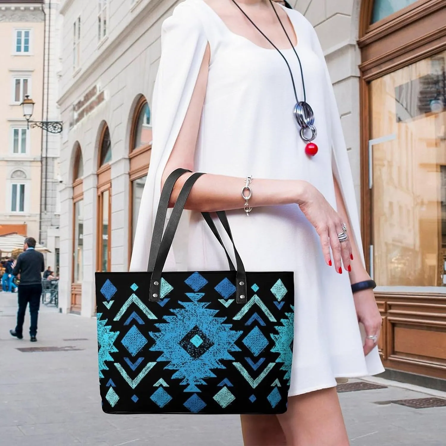 Modern PU Leather Shoulder Bag for Women, PU Leather Work Shoulder Bag, PU Leather Shopping Tote for Travel Outdoor