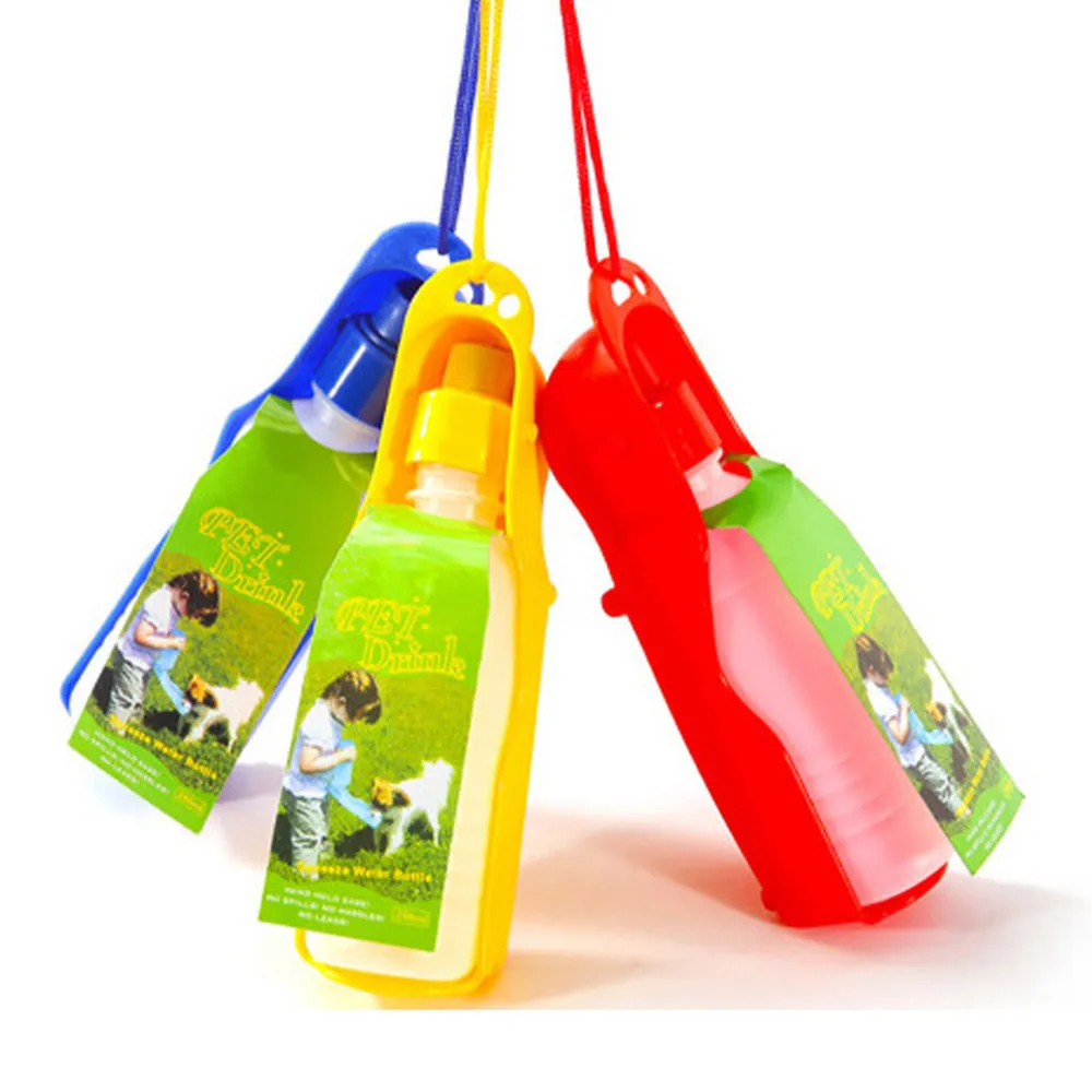 PAWS ASIA Manufacturers Direct sale Outdoor Foldable Travel Portable Dog Cat Nozzle Water Bottles Pet For Drinking 300ML