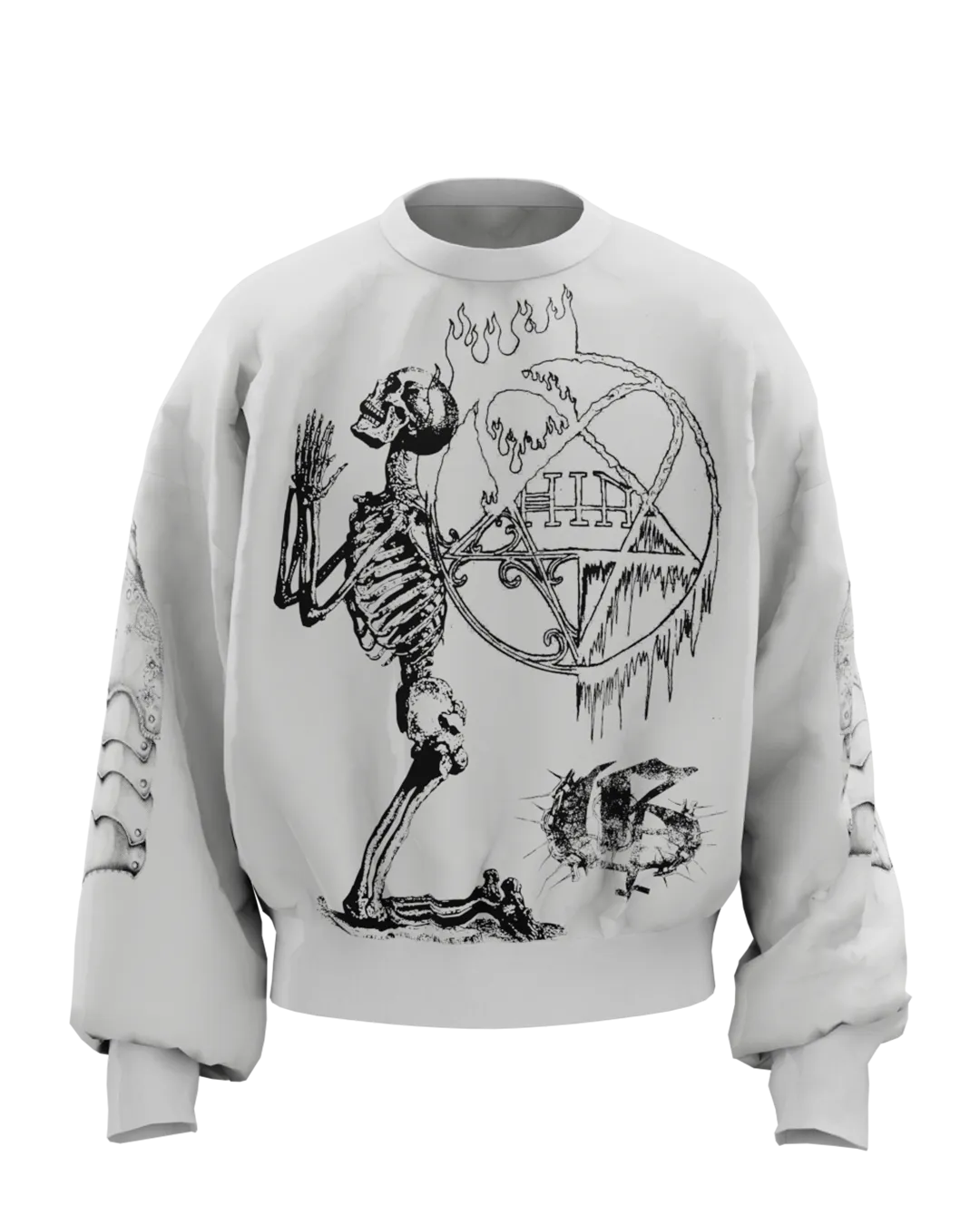 Pentagram Boxy Long Sleeves Sweatshirt