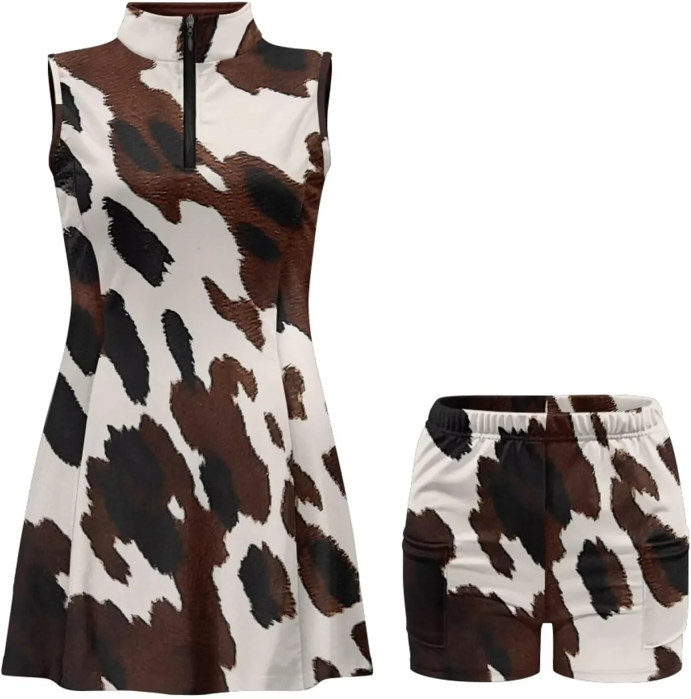 POLERO Golf Dresses for Women with Shorts Casual Dress Sleeveelss Tennis Dresses Mini Athletic Dresses
