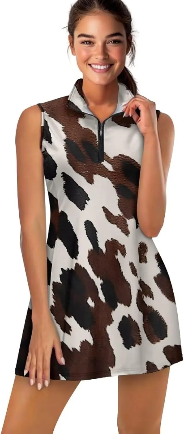 POLERO Golf Dresses for Women with Shorts Casual Dress Sleeveelss Tennis Dresses Mini Athletic Dresses
