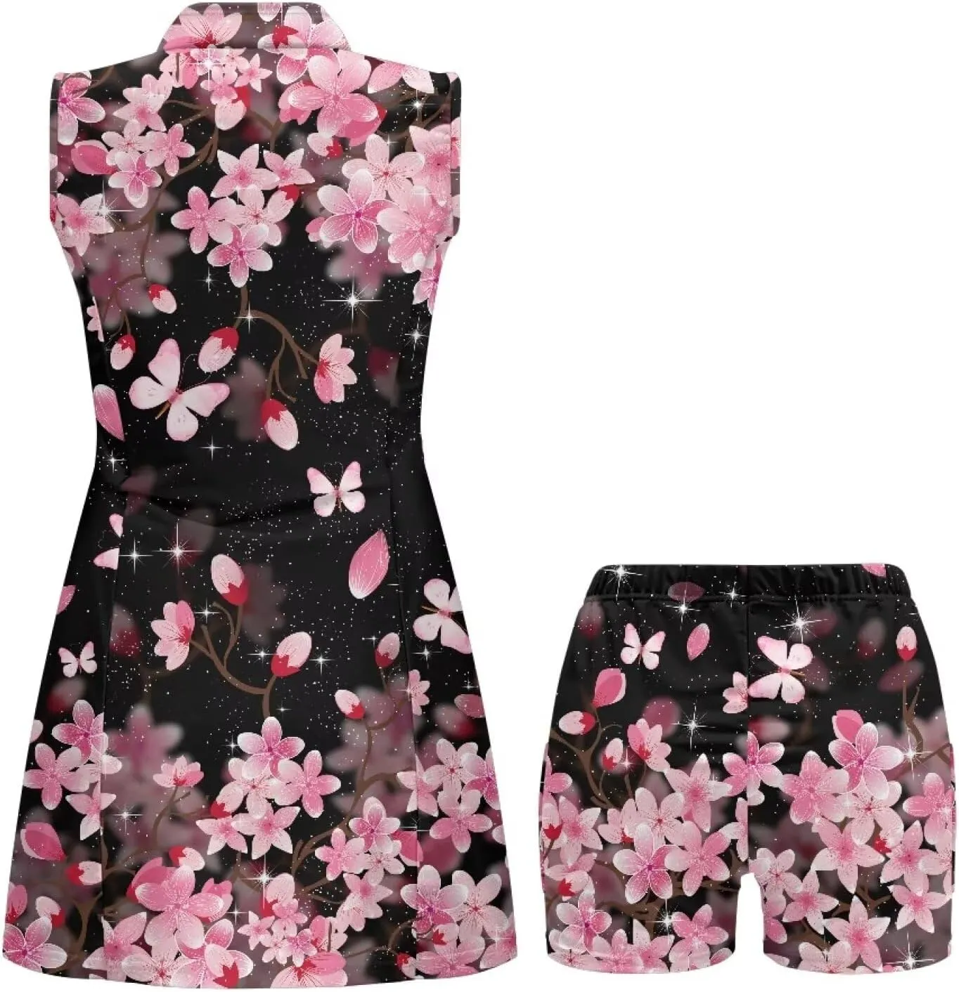 POLERO Golf Dresses for Women with Shorts Casual Dress Sleeveelss Tennis Dresses Mini Athletic Dresses