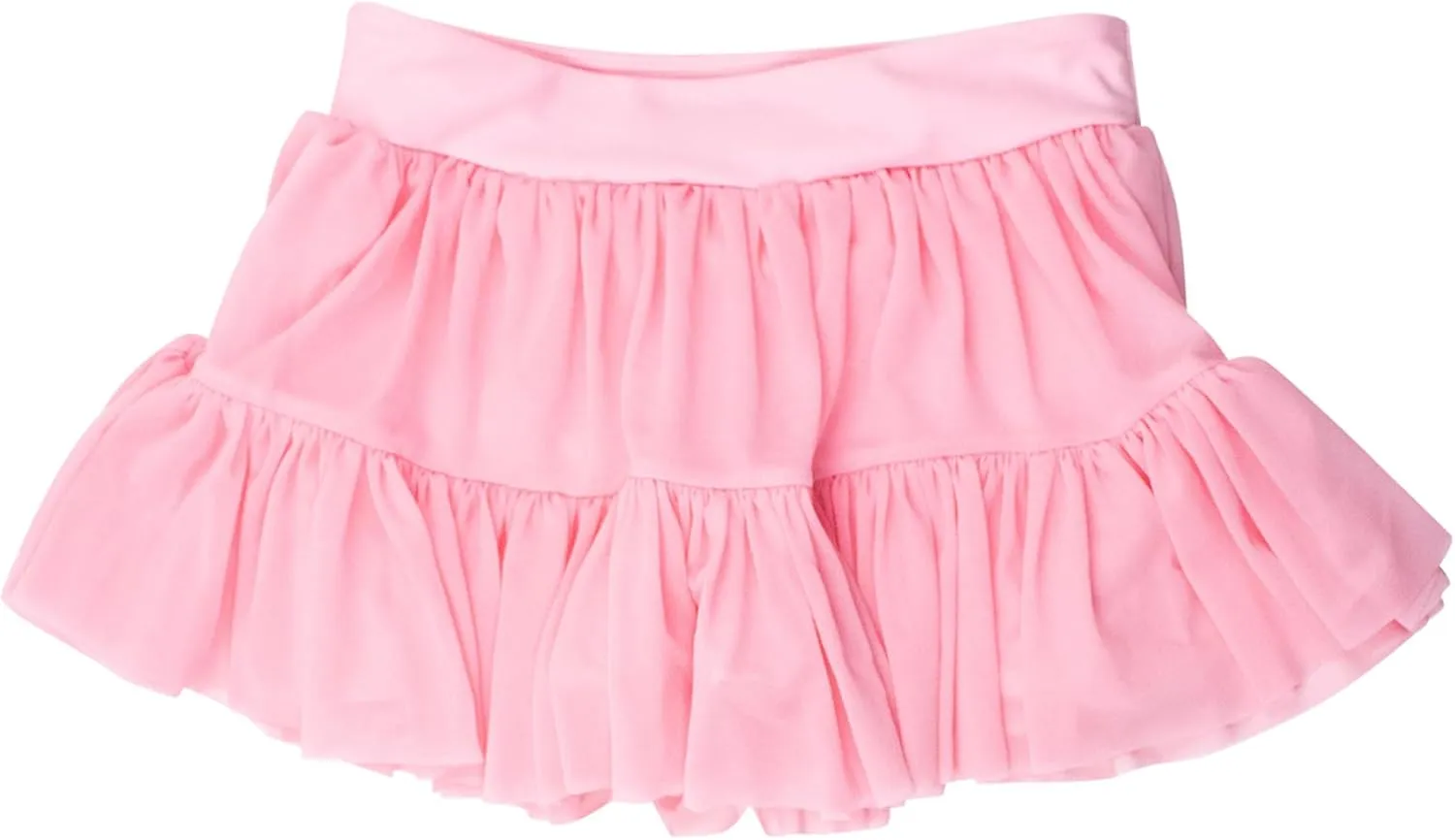 RuffleButts Girls Athletic Active Tulle Skort