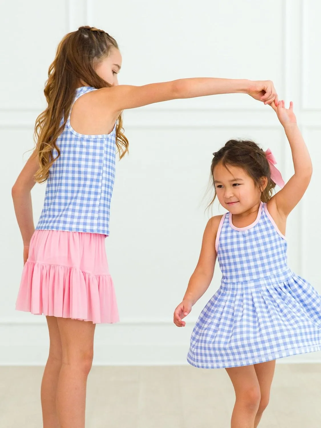 RuffleButts Girls Athletic Active Tulle Skort