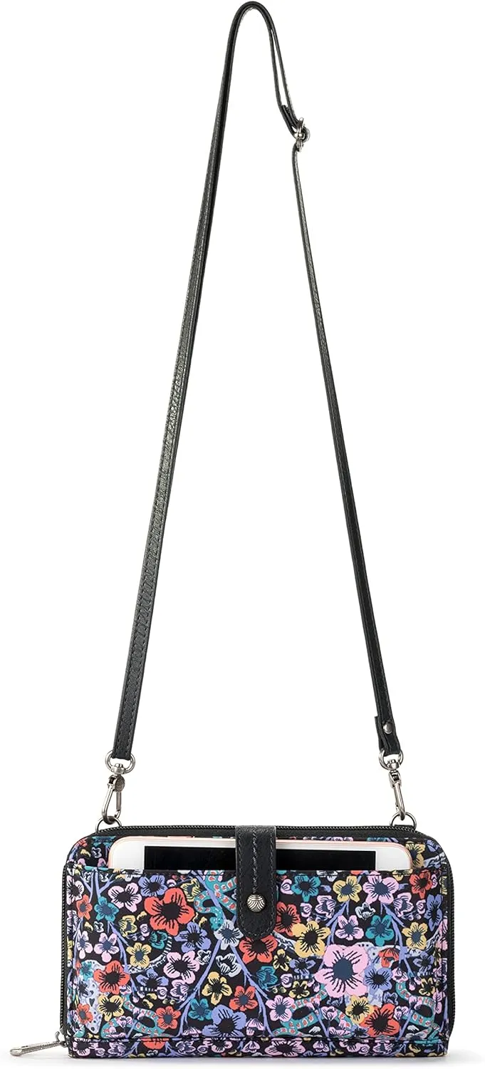 Sakroots Artist Circle Smartphone Crossbody in Eco Twill, Detachable Wristlet Strap