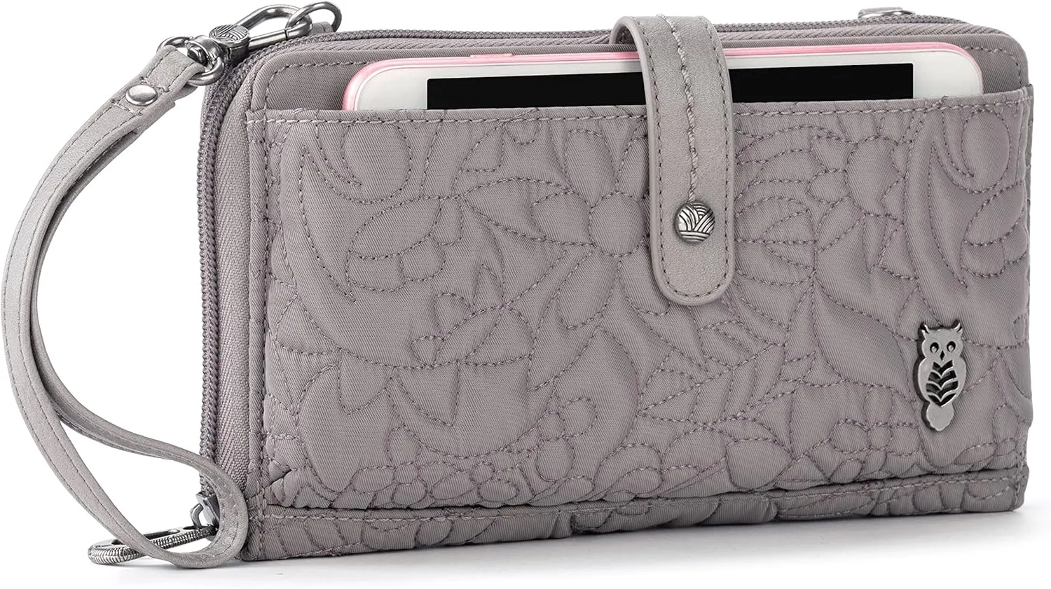 Sakroots Artist Circle Smartphone Crossbody in Eco Twill, Detachable Wristlet Strap