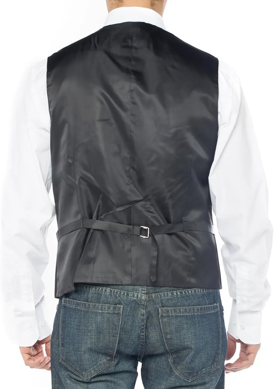 Salvatore Exte Men's Notch Lapel Casual Vest Modern Fit Dress Suit Waistcoat