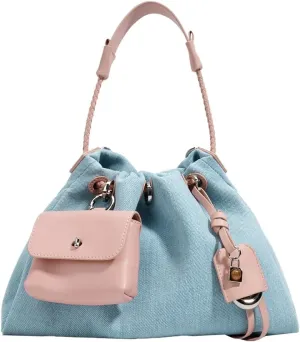 Slouchy Denim Purse for Women Retro Crossbody Bucket Bag Underarm Hobo Handbag Satchel Shoulder Bag Tote Purse Carryall 2025