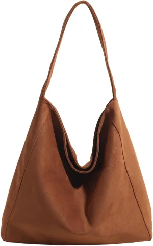 Suede Leopard Handbags for WomenLarge Capacity Suede Bag, Hobo Bag