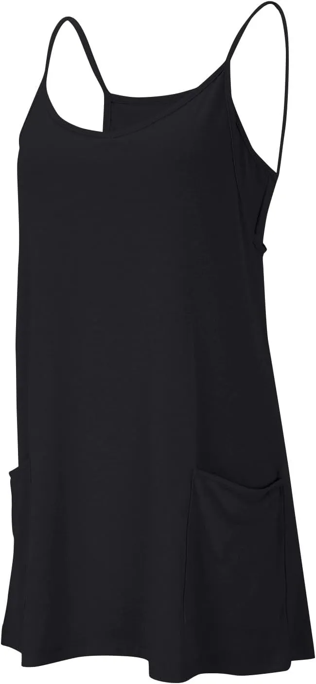 Tennis Dress for Women Built-in Shorts Casual Sleeveless Spaghetti Strap Sundress Workout Athletic Dress with Pocket