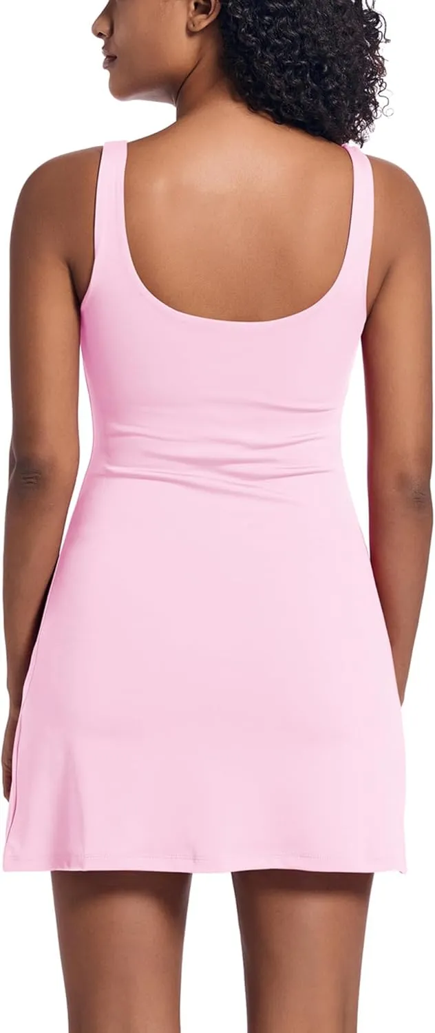 Tennis Dress for Women with Built-in Shorts & Pockets Athletic Golf Dress for Exercise Sports