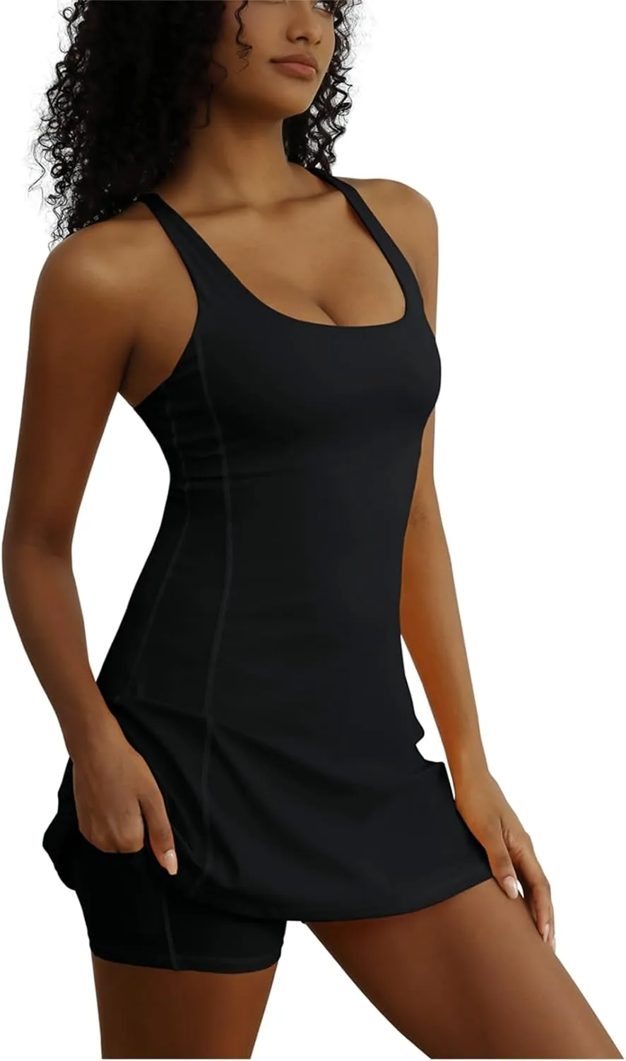 Tennis Dress for Women Workout Dress with Built-in Bra & Shorts Pockets for Athletic Exercise Golf