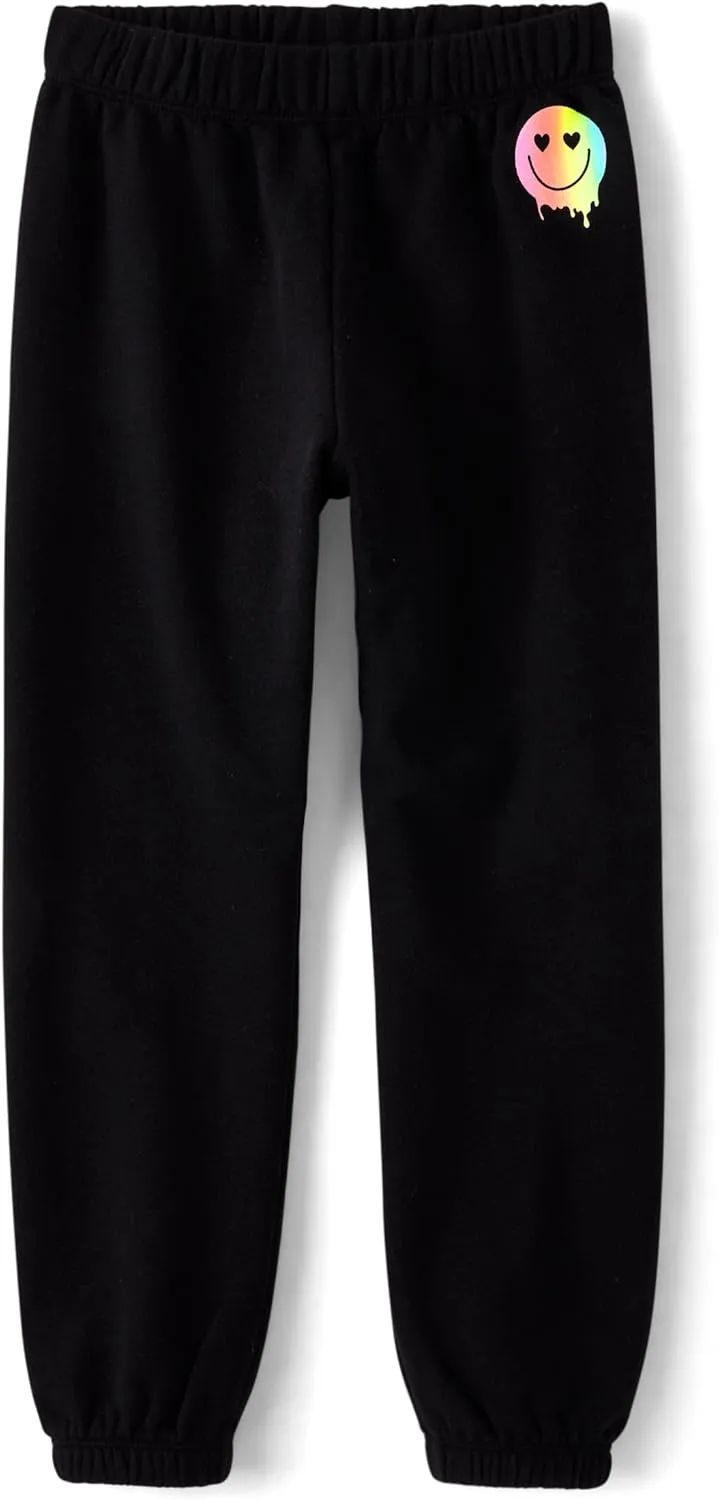 The Children's Place Girls' Active Fleece Jogger Pants