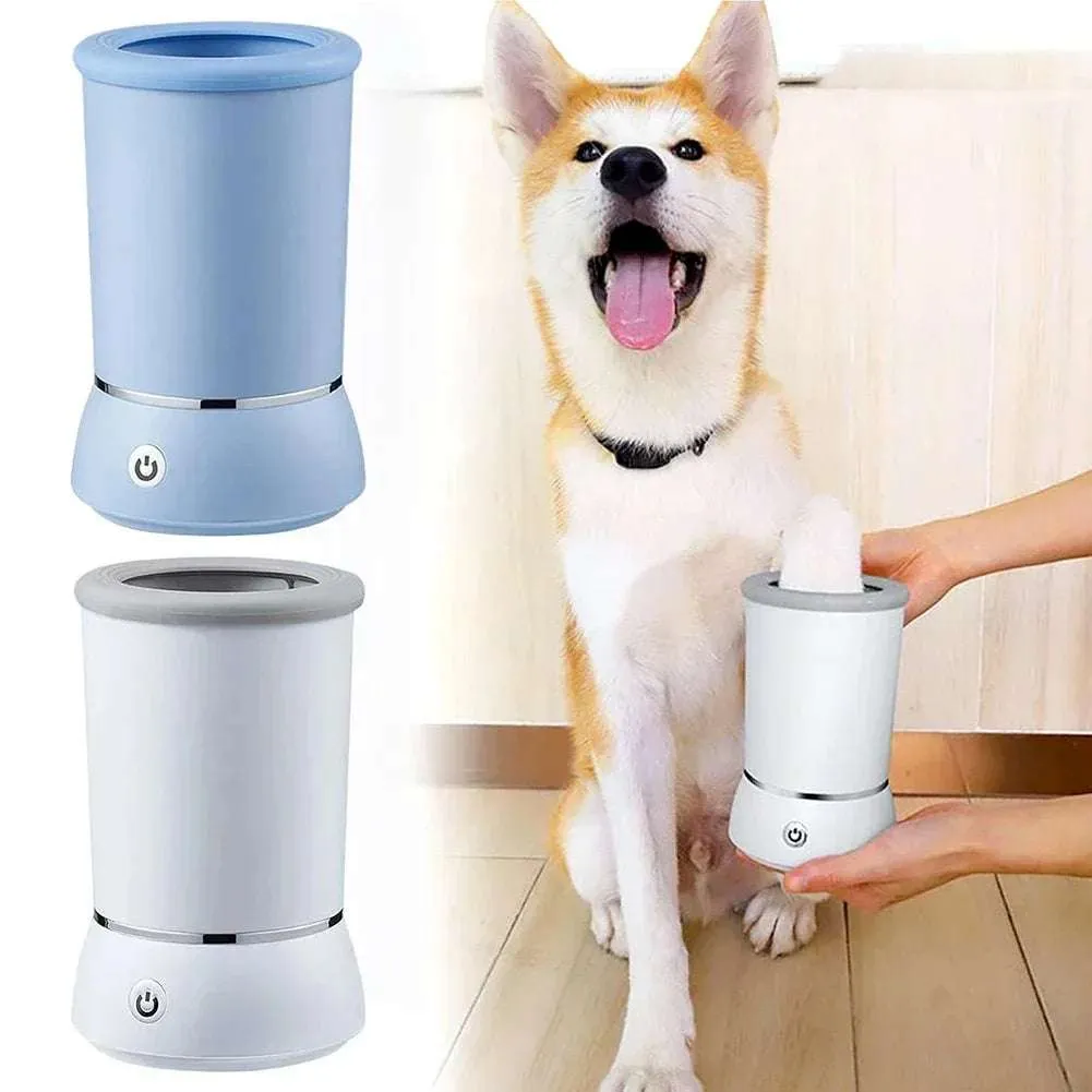 TheWellBeing Portable Electric Dog & cat Paw Washer  USB Rechargeable Automatic Pet Paw Cleaner