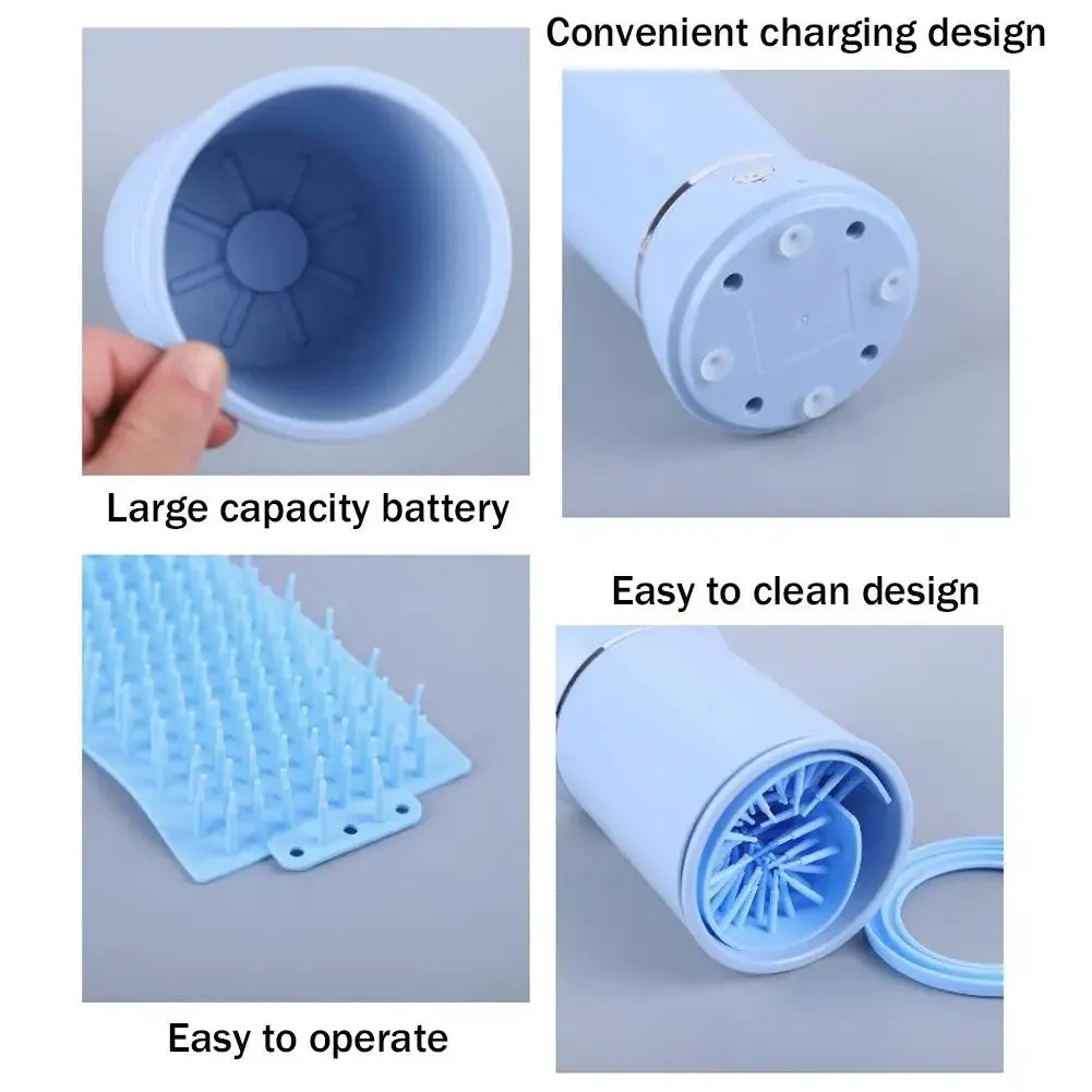 TheWellBeing Portable Electric Dog & cat Paw Washer  USB Rechargeable Automatic Pet Paw Cleaner