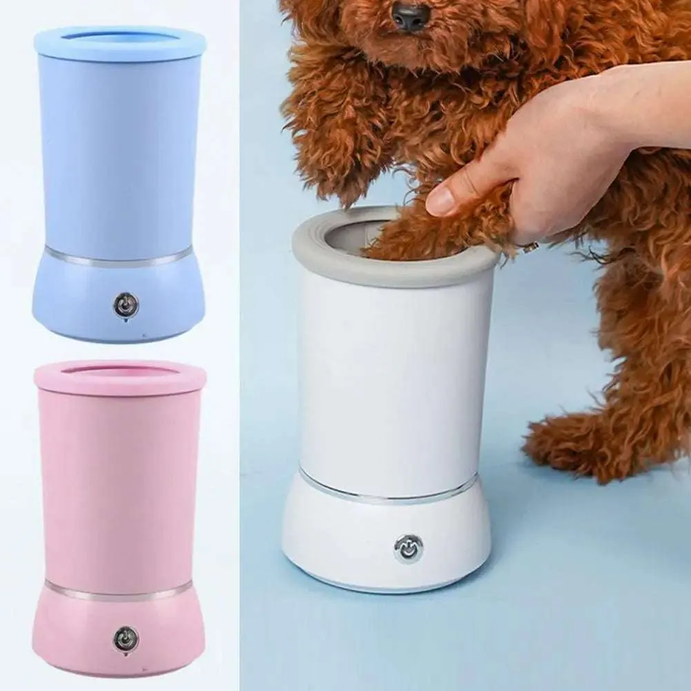 TheWellBeing Portable Electric Dog & cat Paw Washer  USB Rechargeable Automatic Pet Paw Cleaner