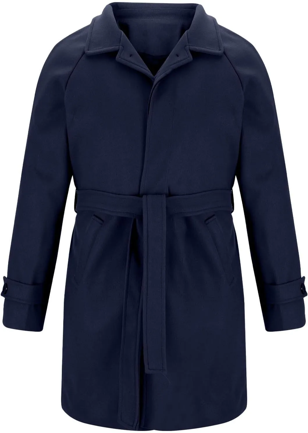 Trench Coat Men Classic Notched Collar Overcoat Warm Single Breasted Peacoat Elegant Long Jacket Overcoat