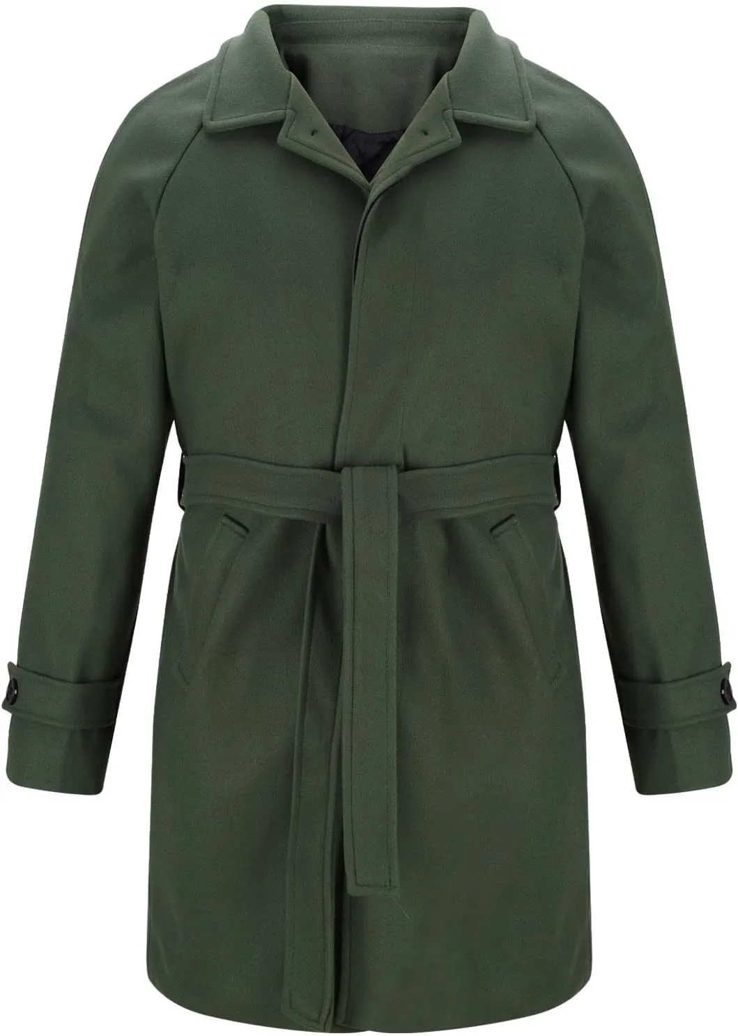 Trench Coat Men Classic Notched Collar Overcoat Warm Single Breasted Peacoat Elegant Long Jacket Overcoat