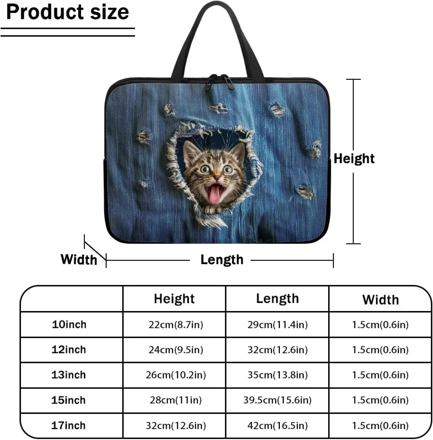 Uasibuni Stylish Laptop Bag for 15-17In Laptops, Cute Laptop Sleeve Bag, Black, Modern, Floral Pattern, Unisex-Adults