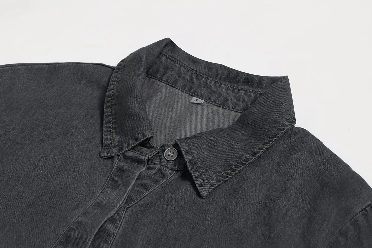 utcoco Denim Dress for Women 2025 Casual Loose Long Sleeve Classic Vintage Button Down Jean Shirt Dresses with Pockets