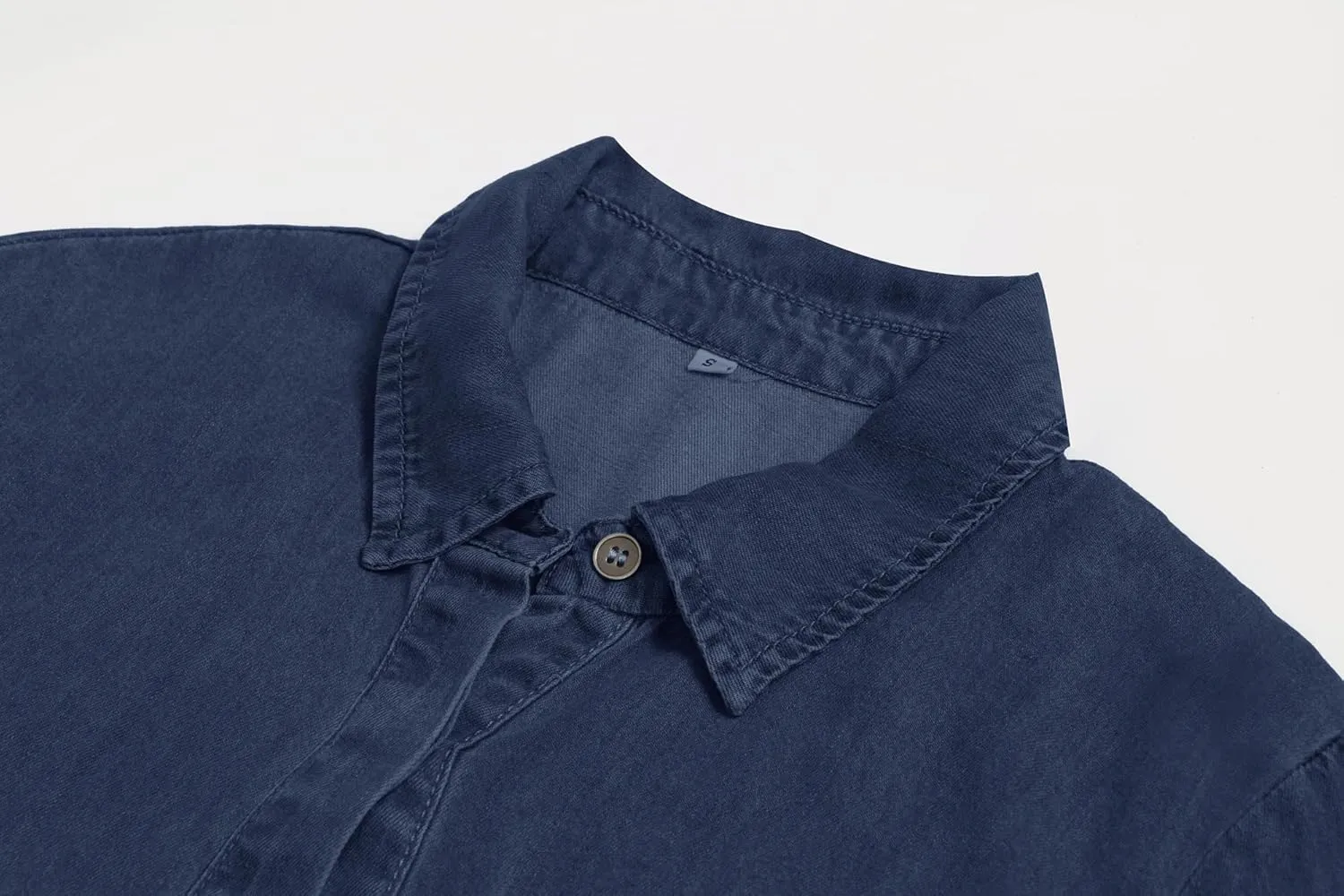utcoco Denim Dress for Women 2025 Casual Loose Long Sleeve Classic Vintage Button Down Jean Shirt Dresses with Pockets