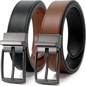 VONMELLI Reversible Belt for Women Leather Belts for Jeans Pants Fashion Ladies Dress Belt Trim to Fit