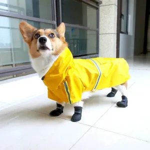 Waterproof Hooded Raincoat for Small and Large Dogs