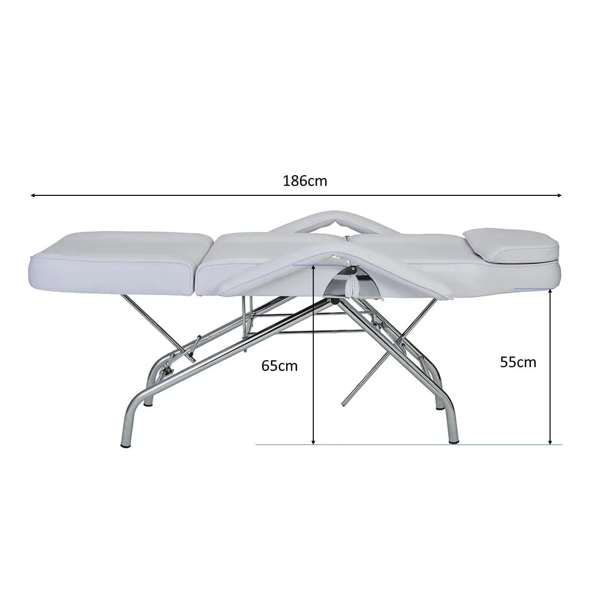 Wide Beauty Bed F-201W (Face Hole Type - White)