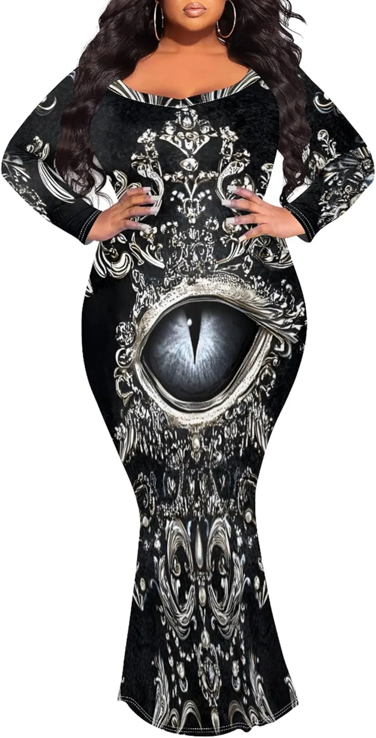 Women's 2024 Autumn Wrap Floor Length Dresses Long Sleeve Trendy Elegant Mermaid Party Casual Sexy Bodycon Long Maxi Dress