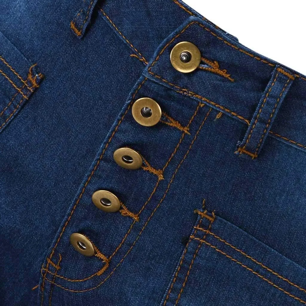Women's Flare Bell Bottom Jeans High Waisted Casual Trendy Y2K Denim Pants Pocket Stretchy Sexy Classic Bootcut Pant