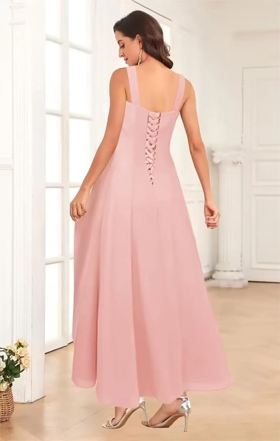 Women's Lace Mother of The Bride Dresses with Jacket 3/4 Sleeve Chiffon Long Formal Dresses Prom Evening Gowns