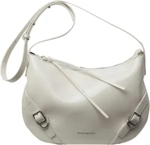 Womens PU Leather Hobo Bag Trendy Shoulder Bag Purse Slouchy Tote Bag Modern Handbag Satchel
