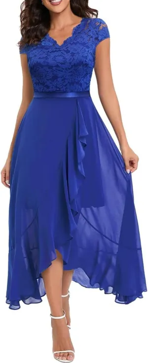 Women's Ruffle Hem Classic Solid Color Mini Dress Swing Boho Style Sundress Lightweight Slim Fitted HOCO Dresses