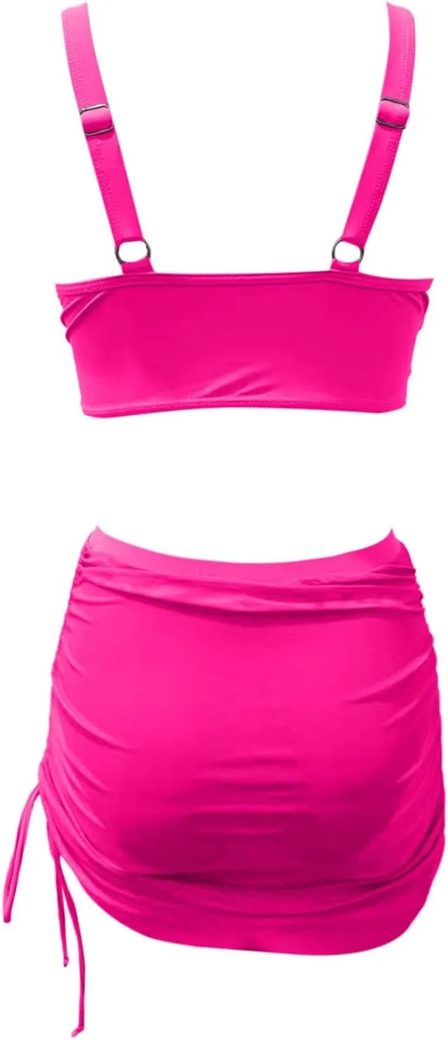 Womens Swim Skirt High Waisted Bikini Sets Swimsuits Mesh Sarong Wraps Bathing Suits Swim Dress Bathing Suits for