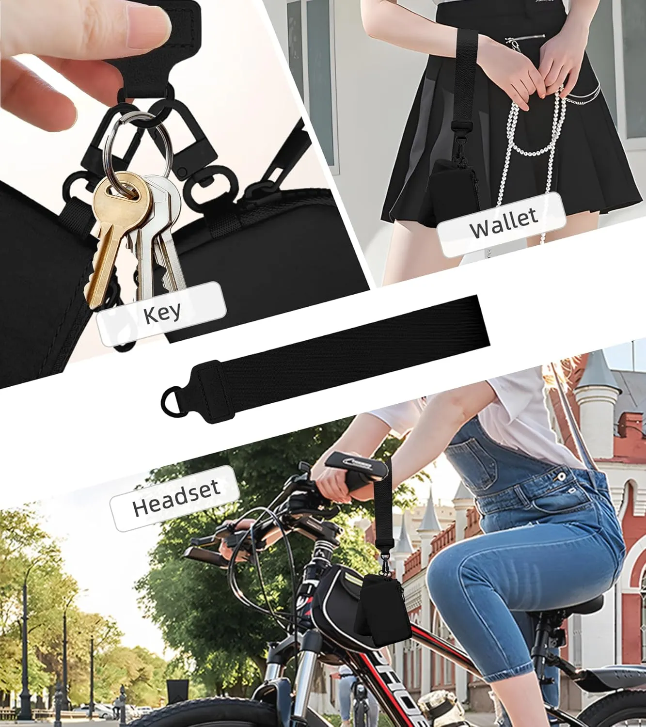 Wristlet Wallets for Women Ladies Teen Girls Female Credit Card Holder Wallets Cute Aesthetic Unique Modern Cardholder Purse Keychain Zipper